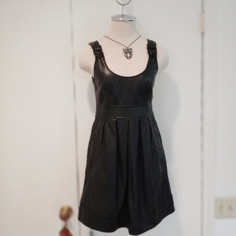 Theory Soft Leather Dress 0 XS Made in Italy